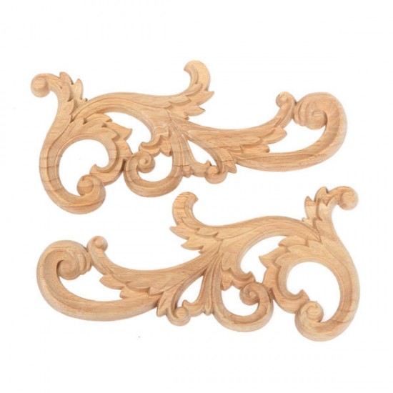 Wood Carved Corner European Style Floral Applique Carving Frame Cabinet