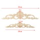 Wood Carved Long Applique Unpainted Flower Door Decoration Wood Carved Long Applique Unpainted Flower Door Decoration