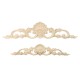 Wood Carved Long Applique Unpainted Flower Door Decoration Wood Carved Long Applique Unpainted Flower Door Decoration