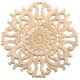 Wood Carved Onlay Applique Unpainted Flower Pattern Furniture Frame Door Decor 15cm Wood Carved Onlay Applique Unpainted Flower Pattern Furniture Frame Door Decor 15cm