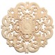 Wood Carved Onlay Applique Unpainted Flower Pattern Furniture Frame Door Decor 15cm Wood Carved Onlay Applique Unpainted Flower Pattern Furniture Frame Door Decor 15cm