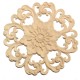 Wood Carved Onlay Applique Unpainted Flower Pattern Furniture Frame Door Decor 15cm Wood Carved Onlay Applique Unpainted Flower Pattern Furniture Frame Door Decor 15cm