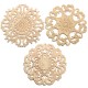 Wood Carved Onlay Applique Unpainted Flower Pattern Furniture Frame Door Decor 15cm