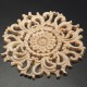 Wood Carved Onlay Applique Unpainted Flower Pattern Furniture Frame Door Decor 15cm Wood Carved Onlay Applique Unpainted Flower Pattern Furniture Frame Door Decor 15cm