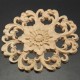 Wood Carved Onlay Applique Unpainted Flower Pattern Furniture Frame Door Decor 15cm Wood Carved Onlay Applique Unpainted Flower Pattern Furniture Frame Door Decor 15cm