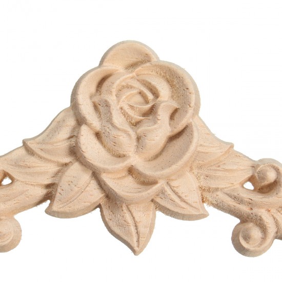 Wood Carving Applique Unpainted Flower Applique Wood Carving Decal for Furniture Cabinet 8x8cm Wood Carving Applique Unpainted Flower Applique Wood Carving Decal for Furniture Cabinet 8x8cm