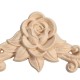 Wood Carving Applique Unpainted Flower Applique Wood Carving Decal for Furniture Cabinet 8x8cm