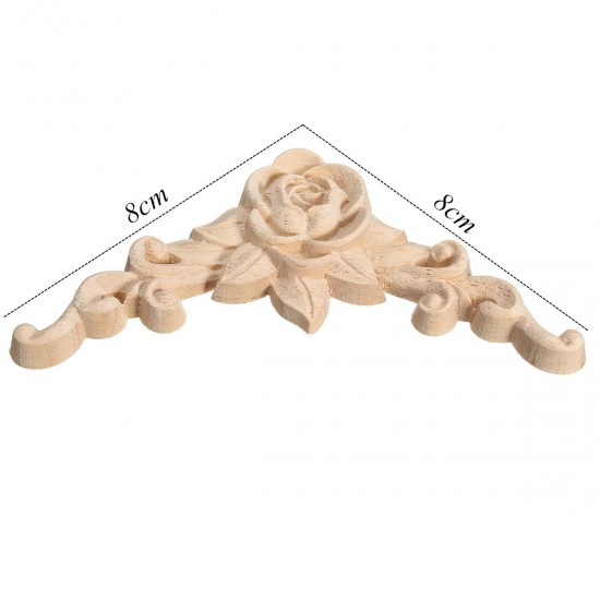 Wood Carving Applique Unpainted Flower Applique Wood Carving Decal for Furniture Cabinet 8x8cm Wood Carving Applique Unpainted Flower Applique Wood Carving Decal for Furniture Cabinet 8x8cm