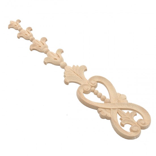 Wood Carving Applique Unpainted Flower Onlay Decal Furniture Cabinet Door Decor 36x7cm Wood Carving Applique Unpainted Flower Onlay Decal Furniture Cabinet Door Decor 36x7cm