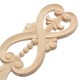 Wood Carving Applique Unpainted Flower Onlay Decal Furniture Cabinet Door Decor 36x7cm