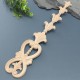 Wood Carving Applique Unpainted Flower Onlay Decal Furniture Cabinet Door Decor 36x7cm