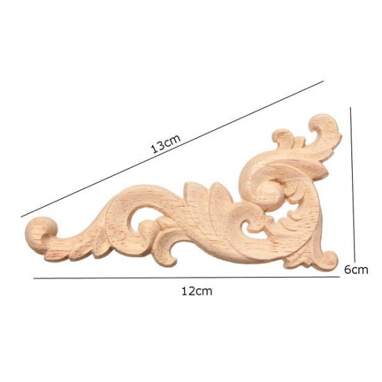 Wood Carving Decal Corner Frame Wall Door Decoration for Home Furniture