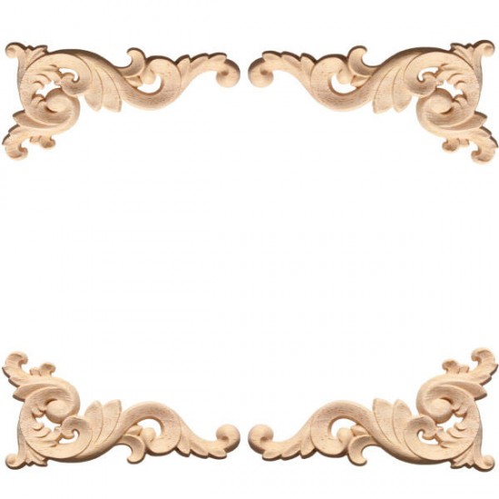 Wood Carving Decal Corner Frame Wall Door Decoration for Home Furniture Wood Carving Decal Corner Frame Wall Door Decoration for Home Furniture