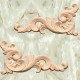 Wood Carving Decal Corner Frame Wall Door Decoration for Home Furniture