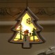 Wood Christmas Tree Hanging Ornaments Battery Powered LED Light Pendants Decoration