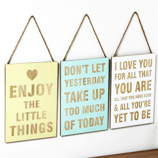 Wood Plaque Board Hanging Sign Shop Home Decoration Gift 20x30x1cm