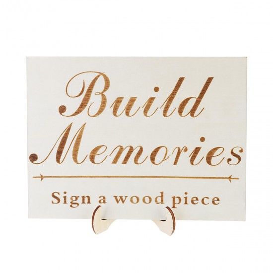 Wood Wedding Guest Signature Sign Board Sheet Set Scrapb Book Wooden Album Birthday Party Craft