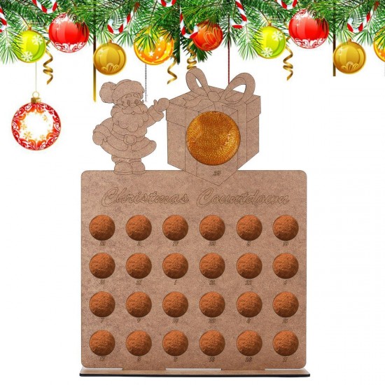 Wooden Advent Calendar Christmas Tree 24 Chocolates Stand Rack Home Decorations Wooden Advent Calendar Christmas Tree 24 Chocolates Stand Rack Home Decorations