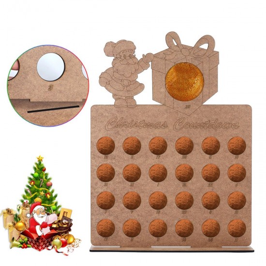 Wooden Advent Calendar Christmas Tree 24 Chocolates Stand Rack Home Decorations Wooden Advent Calendar Christmas Tree 24 Chocolates Stand Rack Home Decorations