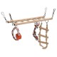 Wooden Bird Parrot Parakeet Cockatiel Ladder Hammock Swing Chew Hanging Toys