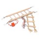 Wooden Bird Parrot Parakeet Cockatiel Ladder Hammock Swing Chew Hanging Toys