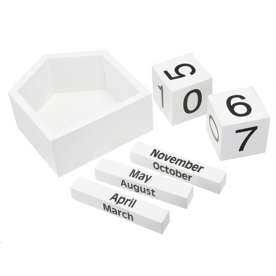 Wooden Block Calendar House Decoration Creative Desktop Ornaments Wooden Block Calendar House Decoration Creative Desktop Ornaments