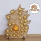 Wooden Christmas Advent Calendar Snowman Chocolates Orange Storage Box Xmas Gift Decorations