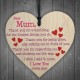 Wooden Heart Plaque Funny Rude Mothers Day Heart Gifts Novelty Daughter Son Decorations