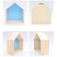 Wooden House Shape Wall Hanging Shelf Toy Storage Rack Home Decorations