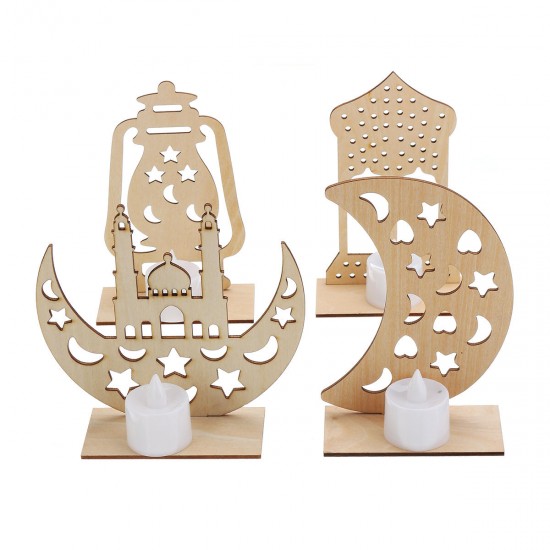 Wooden Lamp DIY Islamic Palace LED Decorations Desktop Gifts for Eid Mubarak Wooden Lamp DIY Islamic Palace LED Decorations Desktop Gifts for Eid Mubarak