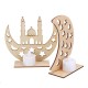 Wooden Lamp DIY Islamic Palace LED Decorations Desktop Gifts for Eid Mubarak