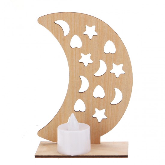 Wooden Lamp DIY Islamic Palace LED Decorations Desktop Gifts for Eid Mubarak