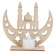 Wooden Lamp DIY Islamic Palace LED Decorations Desktop Gifts for Eid Mubarak