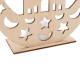 Wooden Lamp DIY Islamic Palace LED Decorations Desktop Gifts for Eid Mubarak