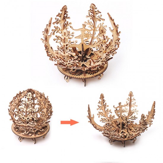 Wooden Mechanical Transmission Flower DIY Home Decorations Wooden Mechanical Transmission Flower DIY Home Decorations