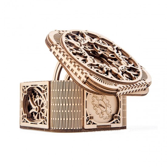 Wooden Mechanical Transmission Jewelry Box DIY Home Office Decor Wooden Mechanical Transmission Jewelry Box DIY Home Office Decor
