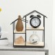 Wooden Metal Floating Shelf Wall Mounted Storage Display Rack House Home Shaped Shelf Wooden Metal Floating Shelf Wall Mounted Storage Display Rack House Home Shaped Shelf