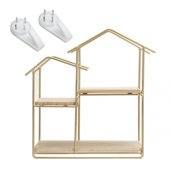 Wooden Metal Floating Shelf Wall Mounted Storage Display Rack House Home Shaped Shelf Wooden Metal Floating Shelf Wall Mounted Storage Display Rack House Home Shaped Shelf