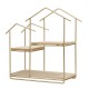 Wooden Metal Floating Shelf Wall Mounted Storage Display Rack House Home Shaped Shelf Wooden Metal Floating Shelf Wall Mounted Storage Display Rack House Home Shaped Shelf