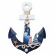 Wooden Nautical Anchor Wall Hanging Hook Ship Starfish Decor Coat Door Rack