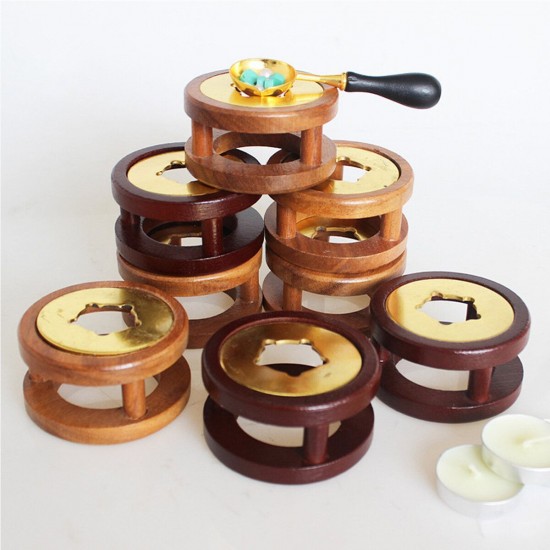 Wooden Sealing Wax Melting Stove Warmer Stamp Making Seal Furnace Pot