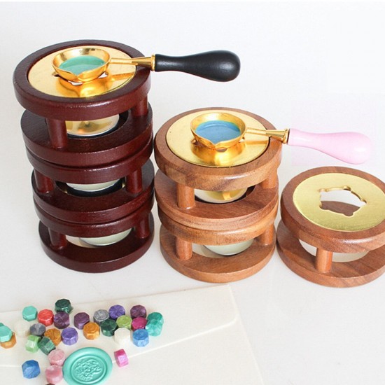 Wooden Sealing Wax Melting Stove Warmer Stamp Making Seal Furnace Pot Wooden Sealing Wax Melting Stove Warmer Stamp Making Seal Furnace Pot