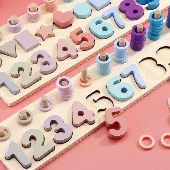 Wooden Toys Rings Montessori Math Toys Counting Board Preschool Learning Gifts Wooden Toys Rings Montessori Math Toys Counting Board Preschool Learning Gifts