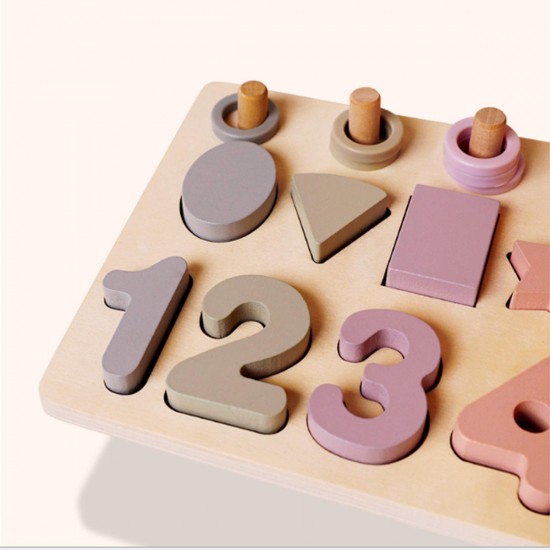 Wooden Toys Rings Montessori Math Toys Counting Board Preschool Learning Gifts