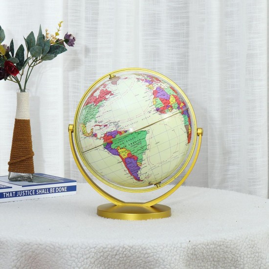 World Globe Map 360° Rotating World Globe Earth Atlas Map Geography Education Toy