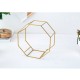 Wrought Iron Simple Octagonal Ceramic Flower Pot Creative Wall Hanging Succulent Flower Pot Set