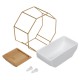Wrought Iron Simple Octagonal Ceramic Flower Pot Creative Wall Hanging Succulent Flower Pot Set Wrought Iron Simple Octagonal Ceramic Flower Pot Creative Wall Hanging Succulent Flower Pot Set