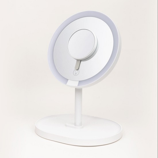 XY 2 in 1 Protable LED Touch Light Makeup Mirror Rechargeable White Desktop Decor XY 2 in 1 Protable LED Touch Light Makeup Mirror Rechargeable White Desktop Decor