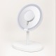 XY 2 in 1 Protable LED Touch Light Makeup Mirror Rechargeable White Desktop Decor