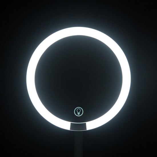 XY 2 in 1 Protable LED Touch Light Makeup Mirror Rechargeable White Desktop Decor XY 2 in 1 Protable LED Touch Light Makeup Mirror Rechargeable White Desktop Decor